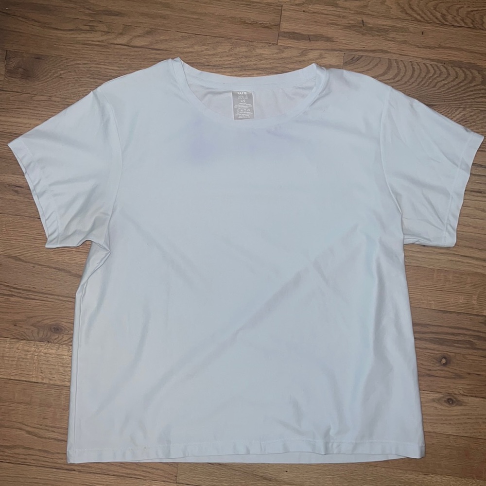 We Over Me Light Blue Athletic Tee Size L